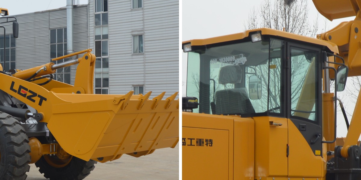 Petite chargeuse sur pneus à quatre roues motrices